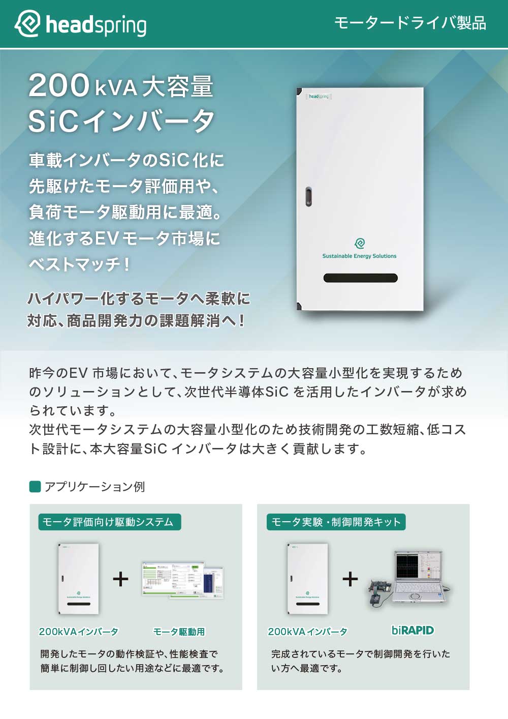 開発・実験向けSiC三相インバータ